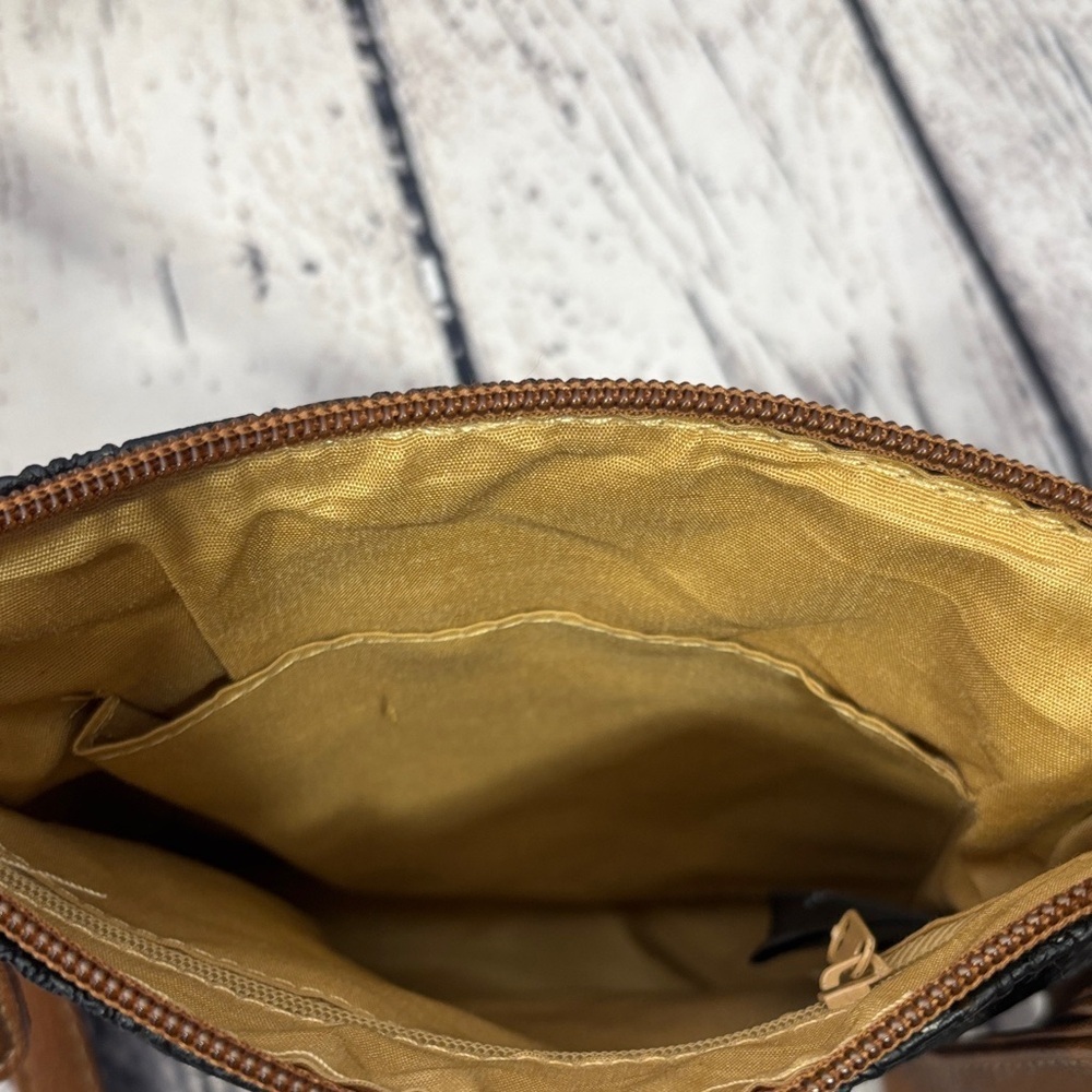 Stone & Co. Black and Tan Embossed Crossbody Bag - Picture 8 of 11